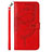 Coque Portefeuille Papillon Livre Cuir Etui Clapet Y01B pour Samsung Galaxy A73 5G Rouge