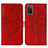 Coque Portefeuille Papillon Livre Cuir Etui Clapet Y01B pour Samsung Galaxy F02S SM-E025F Rouge