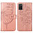 Coque Portefeuille Papillon Livre Cuir Etui Clapet Y01B pour Samsung Galaxy M02s Or Rose