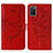 Coque Portefeuille Papillon Livre Cuir Etui Clapet Y01B pour Samsung Galaxy M02s Rouge