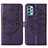 Coque Portefeuille Papillon Livre Cuir Etui Clapet Y01B pour Samsung Galaxy M32 5G Violet