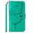 Coque Portefeuille Papillon Livre Cuir Etui Clapet Y01B pour Samsung Galaxy M53 5G Vert