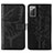 Coque Portefeuille Papillon Livre Cuir Etui Clapet Y01B pour Samsung Galaxy Note 20 5G Noir