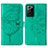 Coque Portefeuille Papillon Livre Cuir Etui Clapet Y01B pour Samsung Galaxy Note 20 Ultra 5G Vert