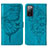 Coque Portefeuille Papillon Livre Cuir Etui Clapet Y01B pour Samsung Galaxy S20 FE 4G Bleu