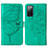 Coque Portefeuille Papillon Livre Cuir Etui Clapet Y01B pour Samsung Galaxy S20 FE 4G Vert