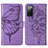 Coque Portefeuille Papillon Livre Cuir Etui Clapet Y01B pour Samsung Galaxy S20 FE 4G Violet Clair