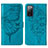 Coque Portefeuille Papillon Livre Cuir Etui Clapet Y01B pour Samsung Galaxy S20 Lite 5G Bleu