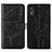 Coque Portefeuille Papillon Livre Cuir Etui Clapet Y01B pour Samsung Galaxy XCover 5 SM-G525F Noir