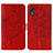 Coque Portefeuille Papillon Livre Cuir Etui Clapet Y01B pour Samsung Galaxy XCover 5 SM-G525F Rouge