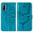 Coque Portefeuille Papillon Livre Cuir Etui Clapet Y01B pour Vivo iQOO U1 Bleu