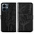 Coque Portefeuille Papillon Livre Cuir Etui Clapet Y01B pour Vivo iQOO Z6 Lite 5G Noir