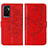 Coque Portefeuille Papillon Livre Cuir Etui Clapet Y01B pour Vivo V23e 5G Rouge