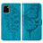 Coque Portefeuille Papillon Livre Cuir Etui Clapet Y01B pour Vivo Y10 t1 Bleu