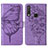 Coque Portefeuille Papillon Livre Cuir Etui Clapet Y01B pour Vivo Y12 Violet Clair