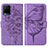 Coque Portefeuille Papillon Livre Cuir Etui Clapet Y01B pour Vivo Y21a Violet Clair