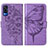 Coque Portefeuille Papillon Livre Cuir Etui Clapet Y01B pour Vivo Y31 (2021) Violet Clair