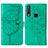 Coque Portefeuille Papillon Livre Cuir Etui Clapet Y01B pour Vivo Y3s Vert