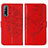 Coque Portefeuille Papillon Livre Cuir Etui Clapet Y01B pour Vivo Y50t Rouge