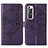 Coque Portefeuille Papillon Livre Cuir Etui Clapet Y01B pour Xiaomi Mi 10S 5G Violet