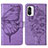 Coque Portefeuille Papillon Livre Cuir Etui Clapet Y01B pour Xiaomi Poco F3 5G Violet Clair