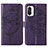 Coque Portefeuille Papillon Livre Cuir Etui Clapet Y01B pour Xiaomi Redmi K40 5G Violet