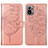 Coque Portefeuille Papillon Livre Cuir Etui Clapet Y01B pour Xiaomi Redmi Note 10 4G Or Rose