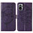 Coque Portefeuille Papillon Livre Cuir Etui Clapet Y01B pour Xiaomi Redmi Note 10S 4G Violet