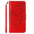 Coque Portefeuille Papillon Livre Cuir Etui Clapet Y02B pour Samsung Galaxy A53 5G Rouge