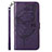 Coque Portefeuille Papillon Livre Cuir Etui Clapet Y02B pour Samsung Galaxy A53 5G Violet