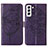 Coque Portefeuille Papillon Livre Cuir Etui Clapet Y06B pour Samsung Galaxy S21 5G Violet