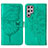 Coque Portefeuille Papillon Livre Cuir Etui Clapet Y06B pour Samsung Galaxy S21 Ultra 5G Vert