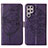 Coque Portefeuille Papillon Livre Cuir Etui Clapet Y06B pour Samsung Galaxy S21 Ultra 5G Violet