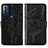 Coque Portefeuille Papillon Livre Cuir Etui Clapet YB1 pour Motorola Moto G Play Gen 2 Noir