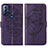 Coque Portefeuille Papillon Livre Cuir Etui Clapet YB1 pour Motorola Moto G Play Gen 2 Violet