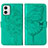 Coque Portefeuille Papillon Livre Cuir Etui Clapet YB1 pour Motorola Moto G73 5G Vert