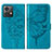 Coque Portefeuille Papillon Livre Cuir Etui Clapet YB1 pour Motorola Moto G84 5G Bleu