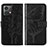 Coque Portefeuille Papillon Livre Cuir Etui Clapet YB1 pour Motorola Moto G84 5G Noir