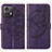 Coque Portefeuille Papillon Livre Cuir Etui Clapet YB1 pour Motorola Moto G84 5G Violet