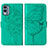 Coque Portefeuille Papillon Livre Cuir Etui Clapet YB1 pour Nokia X30 5G Vert