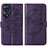 Coque Portefeuille Papillon Livre Cuir Etui Clapet YB1 pour Oppo Reno8 T 4G Violet
