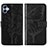 Coque Portefeuille Papillon Livre Cuir Etui Clapet YB1 pour Samsung Galaxy A04 4G Noir