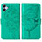 Coque Portefeuille Papillon Livre Cuir Etui Clapet YB1 pour Samsung Galaxy A04 4G Vert