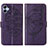 Coque Portefeuille Papillon Livre Cuir Etui Clapet YB1 pour Samsung Galaxy A04 4G Violet