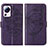 Coque Portefeuille Papillon Livre Cuir Etui Clapet YB1 pour Xiaomi Mi 12 Lite NE 5G Violet