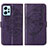 Coque Portefeuille Papillon Livre Cuir Etui Clapet YB1 pour Xiaomi Redmi Note 12 4G Violet