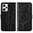 Coque Portefeuille Papillon Livre Cuir Etui Clapet YB1 pour Xiaomi Redmi Note 12 Explorer Noir