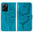 Coque Portefeuille Papillon Livre Cuir Etui Clapet YB1 pour Xiaomi Redmi Note 12 Pro Speed 5G Bleu