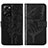 Coque Portefeuille Papillon Livre Cuir Etui Clapet YB1 pour Xiaomi Redmi Note 12 Pro Speed 5G Noir