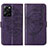 Coque Portefeuille Papillon Livre Cuir Etui Clapet YB1 pour Xiaomi Redmi Note 12 Pro Speed 5G Violet